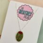 Olive Charm Necklace / Martini Lover Gift / Foodie Statement Necklace/ Italian Summer Aesthetic/ Cocktail Inspired Accessory, thumbnail 4 of 5