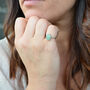 Ha'penny Ring. Green Aventurine Stone Statement Ring, thumbnail 2 of 5