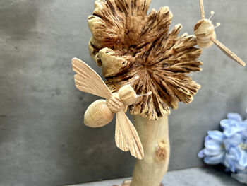 Handmade Carved Bumblebee Sculpture Ornament, 7 of 10