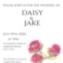 Pack 12 Cerise Rose Personalised Save The Date Wedding Stationery, thumbnail 3 of 6