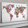 Love Hearts Map Of The World Art Print, thumbnail 1 of 5
