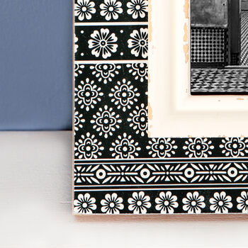Black Tile Print 6' x 4' Photo Frame, Fathers Day, 3 of 5