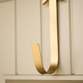 Luxury Gold Star Christmas Wreath Hanger, 4 of 5