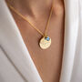 Sterling Silver Esme Birthday Disc And Birthstone Personalised Necklace, thumbnail 5 of 12