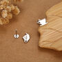 Sterling Silver Teapot And Teacup 16 G Mismatched Flat Back Labret Earrings, thumbnail 6 of 12
