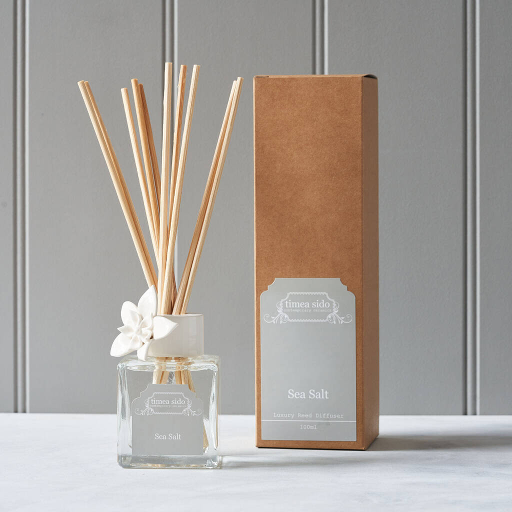 Reed Diffuser Set With Handmade Ceramic Flower Collar, 1 of 10