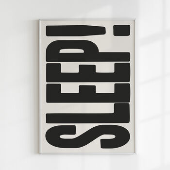 Typographic Bold Bedroom Sleep Wall Print, 3 of 5