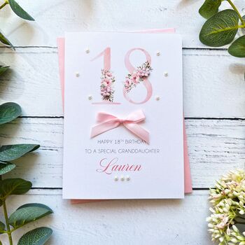 Personalised 18th Birthday Card In Pink, 2 of 12
