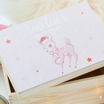 Personalised Pink Deer Christmas Eve Box, 3 of 4