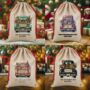 Personalised Christmas Vintage Truck Gift Sack, thumbnail 1 of 9