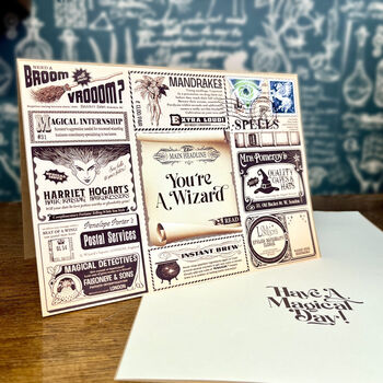 Magical Greeting Card For Wizard Hero Boyfriend Husband Birthday Anniversary, 7 of 7