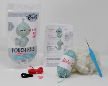 Pouch Pals Chip The Bird Crochet Kit, 3 of 3