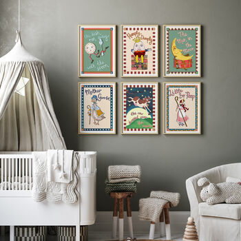 Mother Goose Vintage Nursery Print, 5 of 12