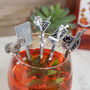 Set Of Five Cocktail Glass Themed Drink Stirrers, thumbnail 1 of 4