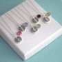 Sterling Silver Crystal Initial Birthstone Necklace, thumbnail 1 of 6