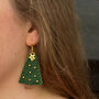 Christmas Tree Earrings, thumbnail 2 of 2