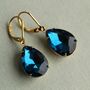 Teal Peacock Jewel Earrings, thumbnail 5 of 8