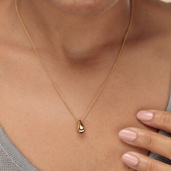 Teardrop Necklace Silver Plated Or Gold Plated, 7 of 7