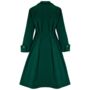 Elizabeth Coat In Green Vintage 1940s Style, thumbnail 2 of 3