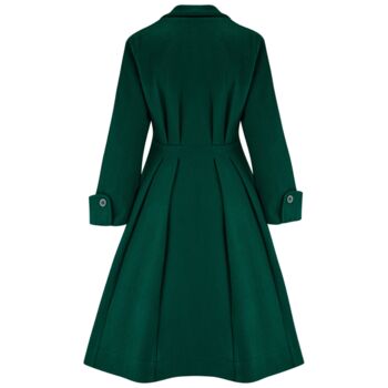 Elizabeth Coat In Green Vintage 1940s Style, 2 of 3