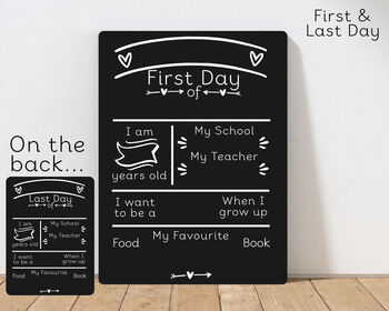 Personalised First And Last Day Of School School Font, 5 of 5