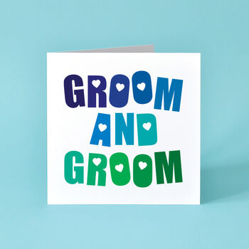 Groom And Groom Wedding Card, 2 of 2