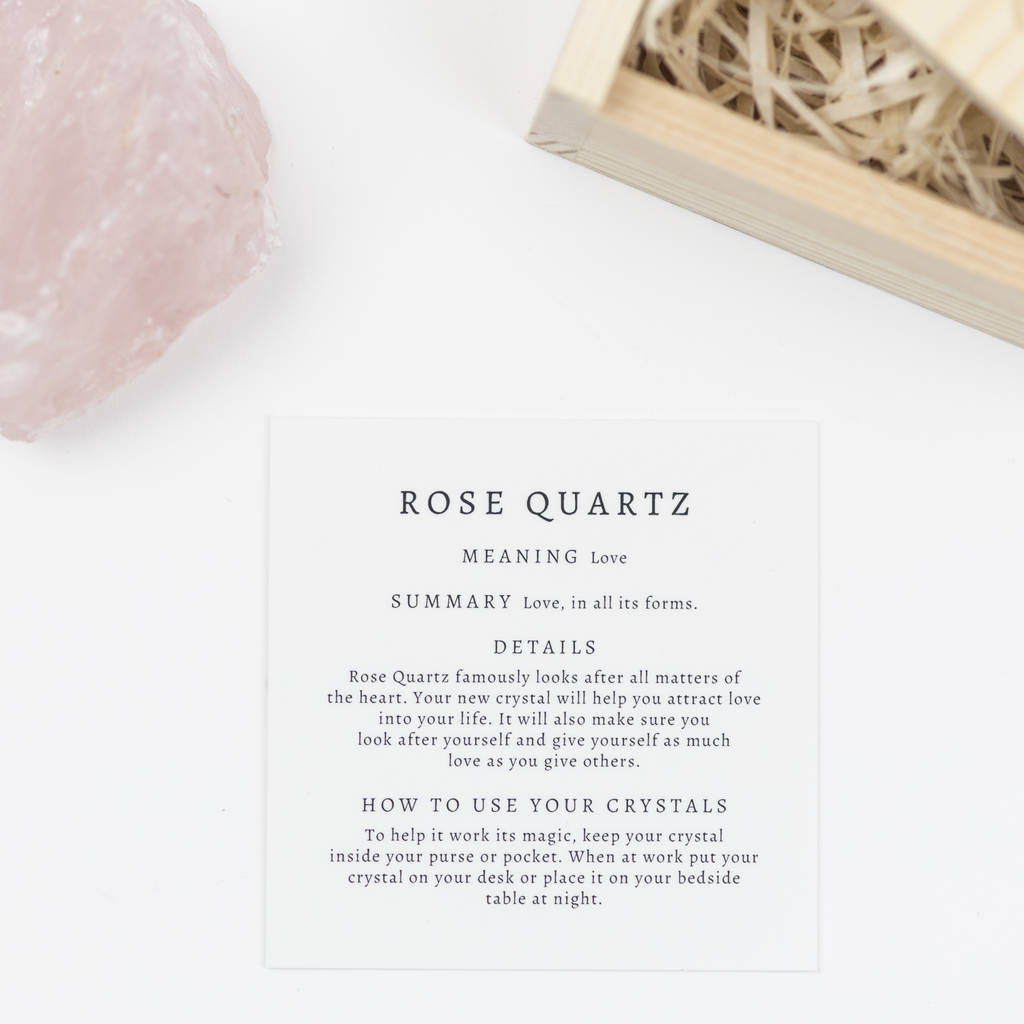 Rose Quartz Crystal Love Gift Box By Milly Inspired