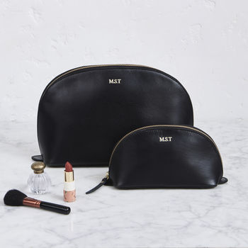 Matching Leather Toiletry Bag And Make Up Bag, 2 of 12
