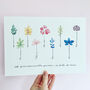 Personalised Family Flower Stem Print, thumbnail 6 of 10