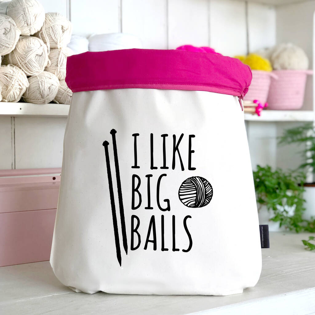 I Like Big Balls Knitting Bag By Kelly Connor Designs 7209