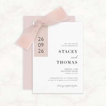 Luxury Ribbon Wedding Invitation With Envelope The Sophie Collection, 4 of 7