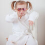 Organic White Muslin Beach Cover Up For Kids, thumbnail 6 of 10