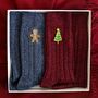 Men’s Warm Bamboo Christmas Socks Gift Set, thumbnail 1 of 9