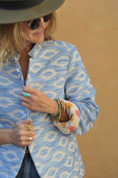 Modern Ikat Jacket ~ Woven Cotton Elegance, 9 of 9