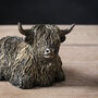 Bronze Highland Cow Ornament, thumbnail 2 of 8