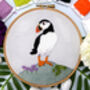Puffin Embroidery Kit, thumbnail 7 of 7