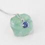 Tanzanite Blue Cz Bubble Pendant Necklace In Sterling Silver, thumbnail 4 of 9