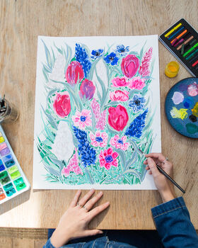 Wild Tulip Print With Monet Quote, 3 of 6