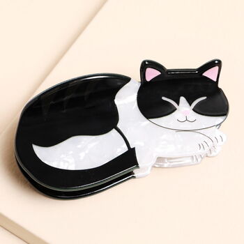 Large Black And White Cat Hair Clip, 2 of 4