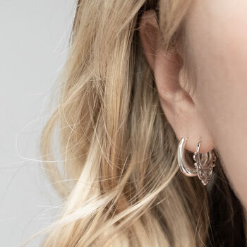 Sterling Silver Safi Hoops, 3 of 4