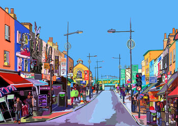 Camden High Street, North London Illustration Print, 2 of 2