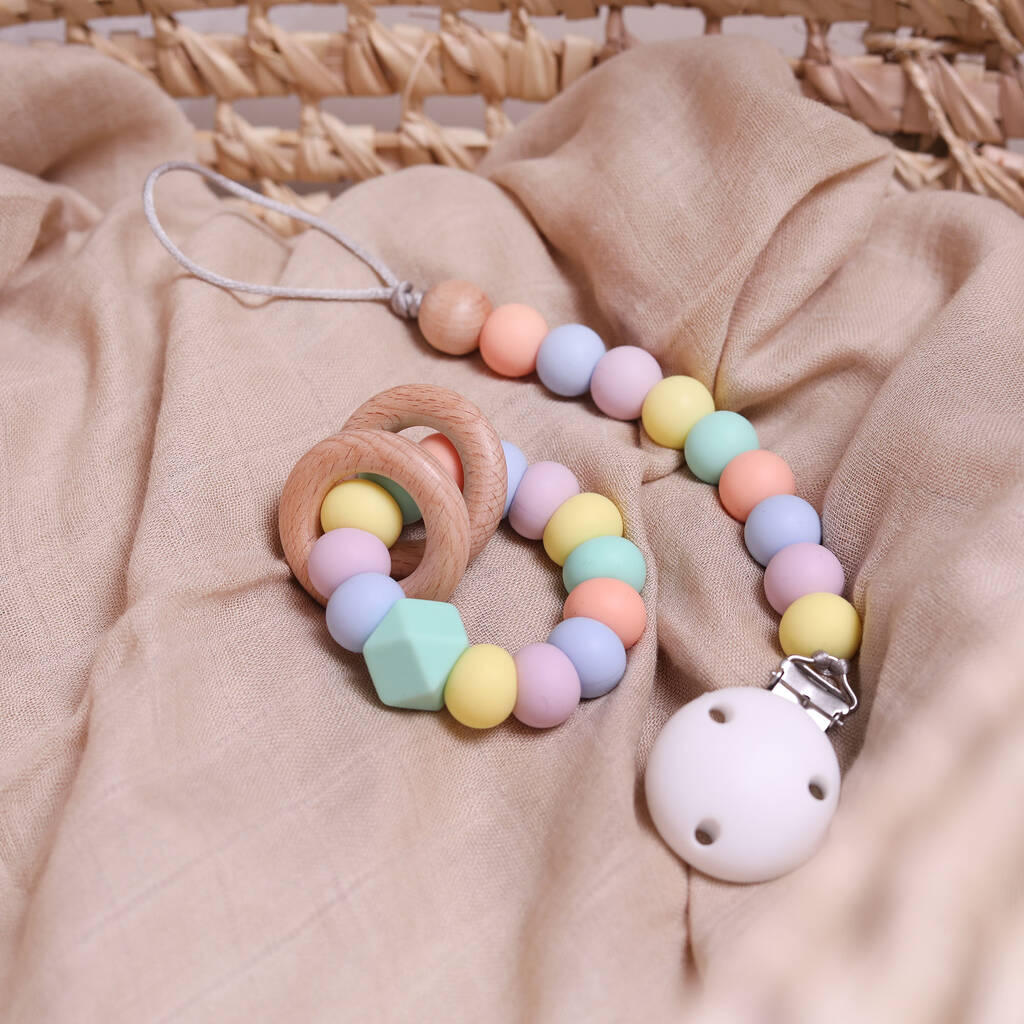 Pastel Rainbow Dummy Clip By Pops and Dudes | notonthehighstreet.com