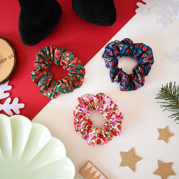 Liberty Of London Christmas Hair Scrunchie, 2 of 8