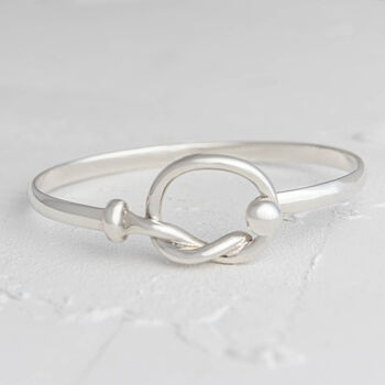 Personalised Silver Knot Bracelet Girlfriend Gift, 2 of 8