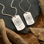 Way Finder Rune Dog Tag Recycled Silver Necklace, thumbnail 2 of 12