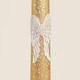 G Decor Set Of Two Gold Dinner Candles With Angel Wings, thumbnail 6 of 6