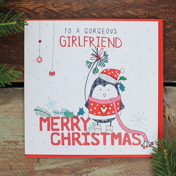 Merry Christmas Girlfriend Card By Molly Mae | notonthehighstreet.com