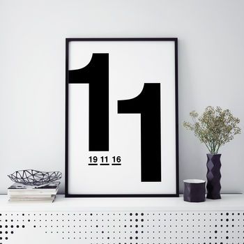 Date Of Birth Typographic Print, 11 of 12