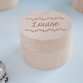 Personalised Jewellery Ring Box, 3 of 6