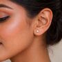 Sterling Silver White Freshwater Pearl Stud Earrings – 5mm, thumbnail 4 of 10